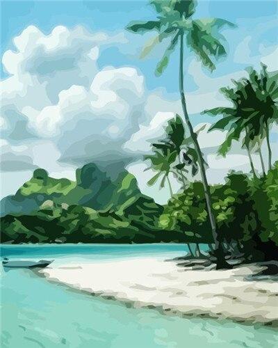 Bora Bora Island - Landscape Paint By Number