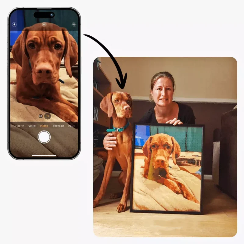 A customized loving dog paint by numbers