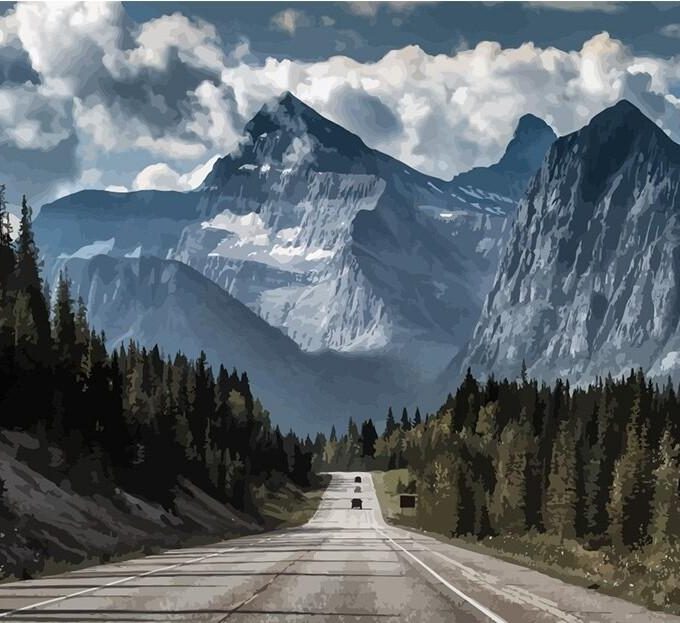 The Great Mountain - Landscape Paint By Number
