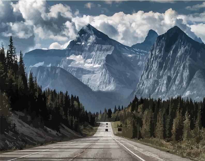 The Great Mountain - Landscape Paint By Number