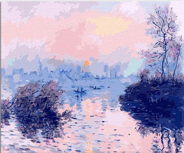 Sunset on the Seine at Lavacourt - Landscape Paint By Number