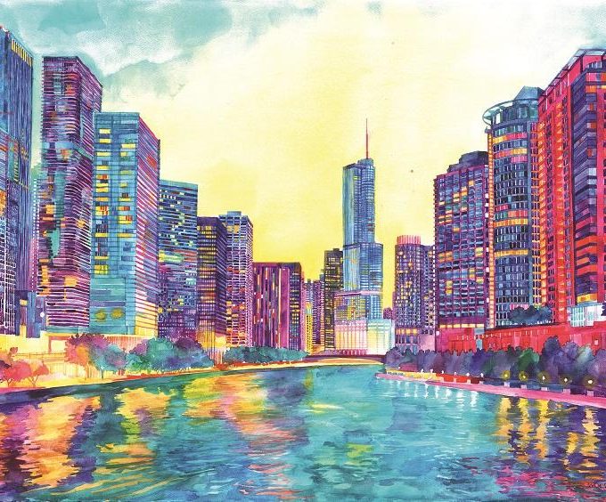 Colorful Chicago - Cities Paint By Number
