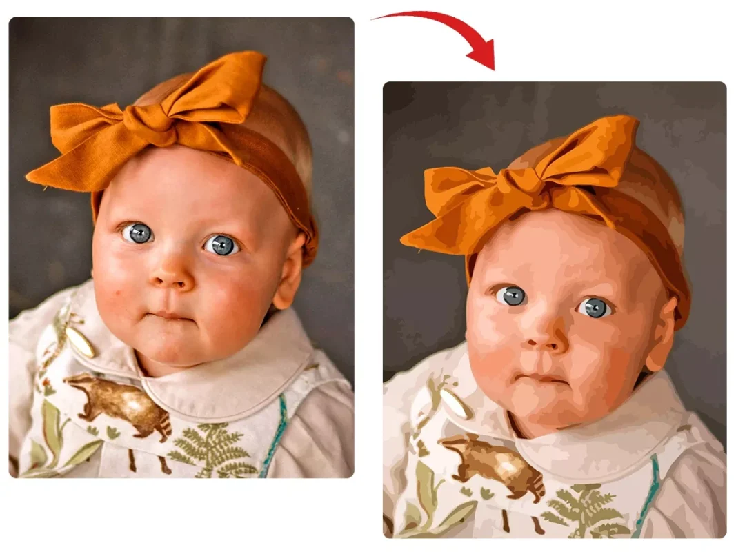 Convert customized baby photo