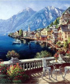 Hallstatt Lake paint by numbers