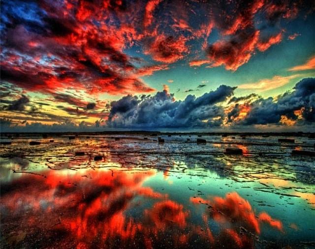 Red Clouds - Landscape Paint By Number