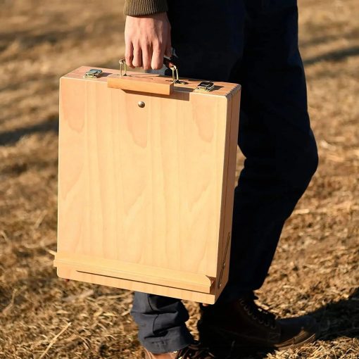 Portable Wooden tabletop easel for painting