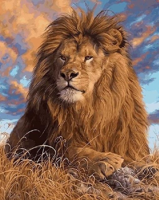 Lions Animals Picture - DIY Paint By Numbers - Numeral Paint