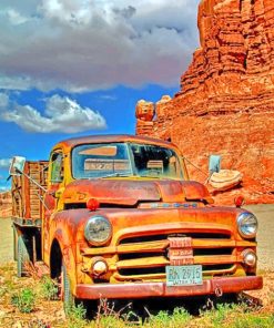 Red Rocks And Truck Paint by numbers