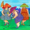 Fat Ladies In Golf Paint by numbers