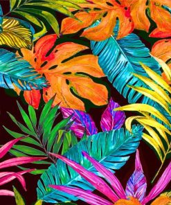 Tropical Leaves Paint by numbers