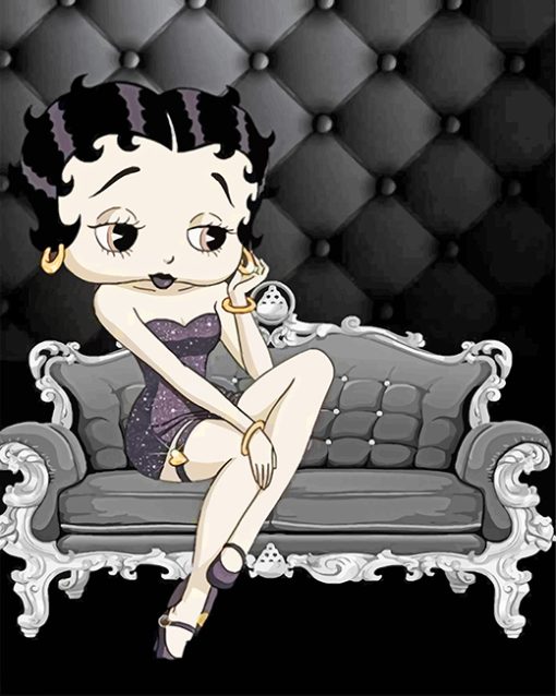 monochrome-betty-boop-paint-by-numbers