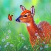 Deer And Butterfly Paint by numbers