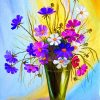 Cosmos Flowers Vase Paint by numbers