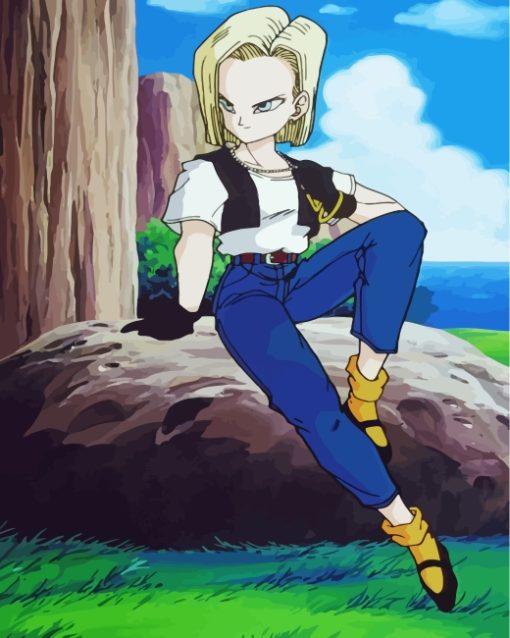 Android 18 Paint by numbers