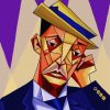 Buster Keaton Cubism Art Paint by numbers