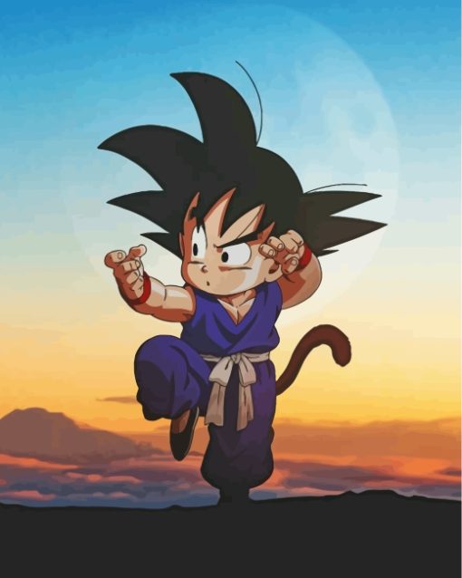 Goku Kid Paint by numbers