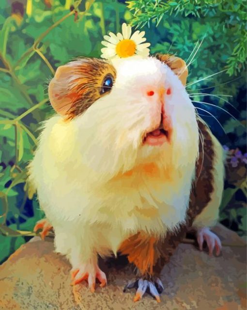 Guinea-Pig-and-flower-paint-by-numbers