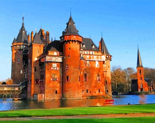 Netherlands Castle De Haar Paint by numbers