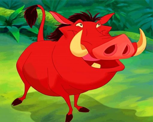 Pumbaa Lion King Paint by numbers