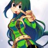 Tsuyu Asui My Hero Academia Paint by numbers