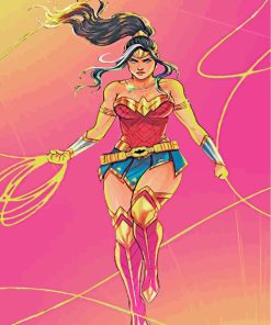 Wonder Woman paint by numbers