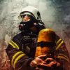 Cool Firefighter Paint by numbers