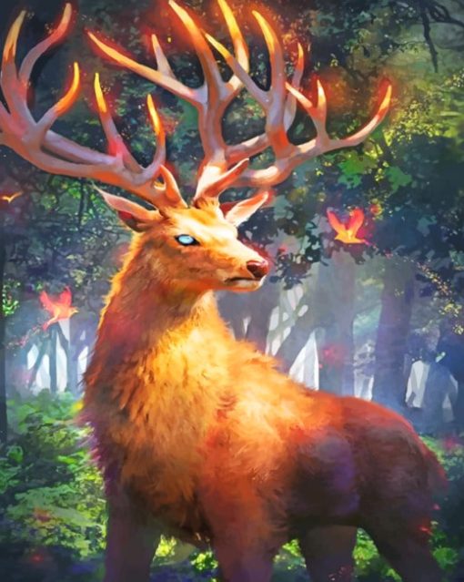 fire-stag-paint-by-number