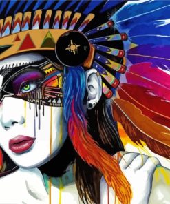 native-american-lady-paint-by-numbers